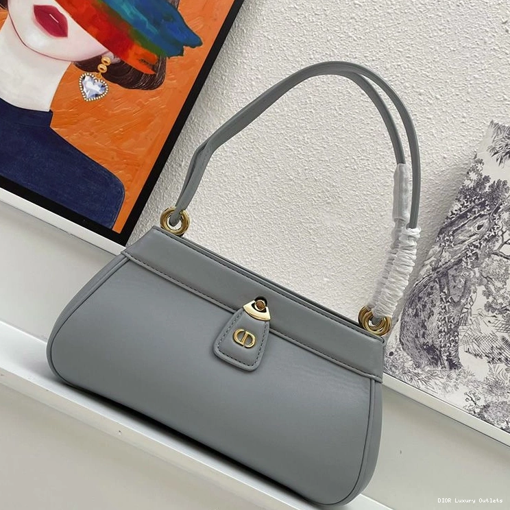 Cheap Sky Dior Calfskin Small Blue Bag Box Key 0801 Luxury
